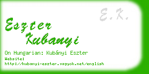 eszter kubanyi business card
